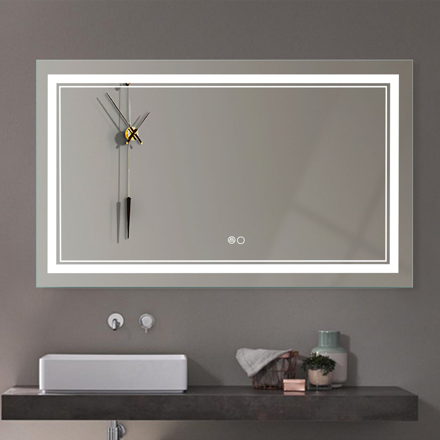 Bathroom mirror with lights