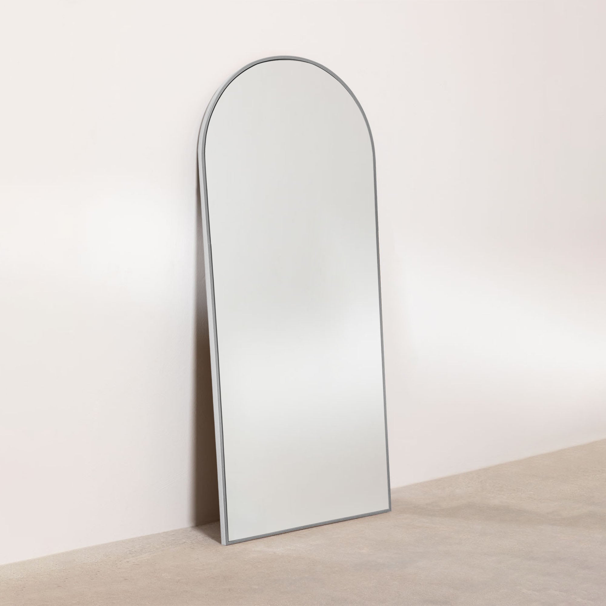 silver large floor mirror