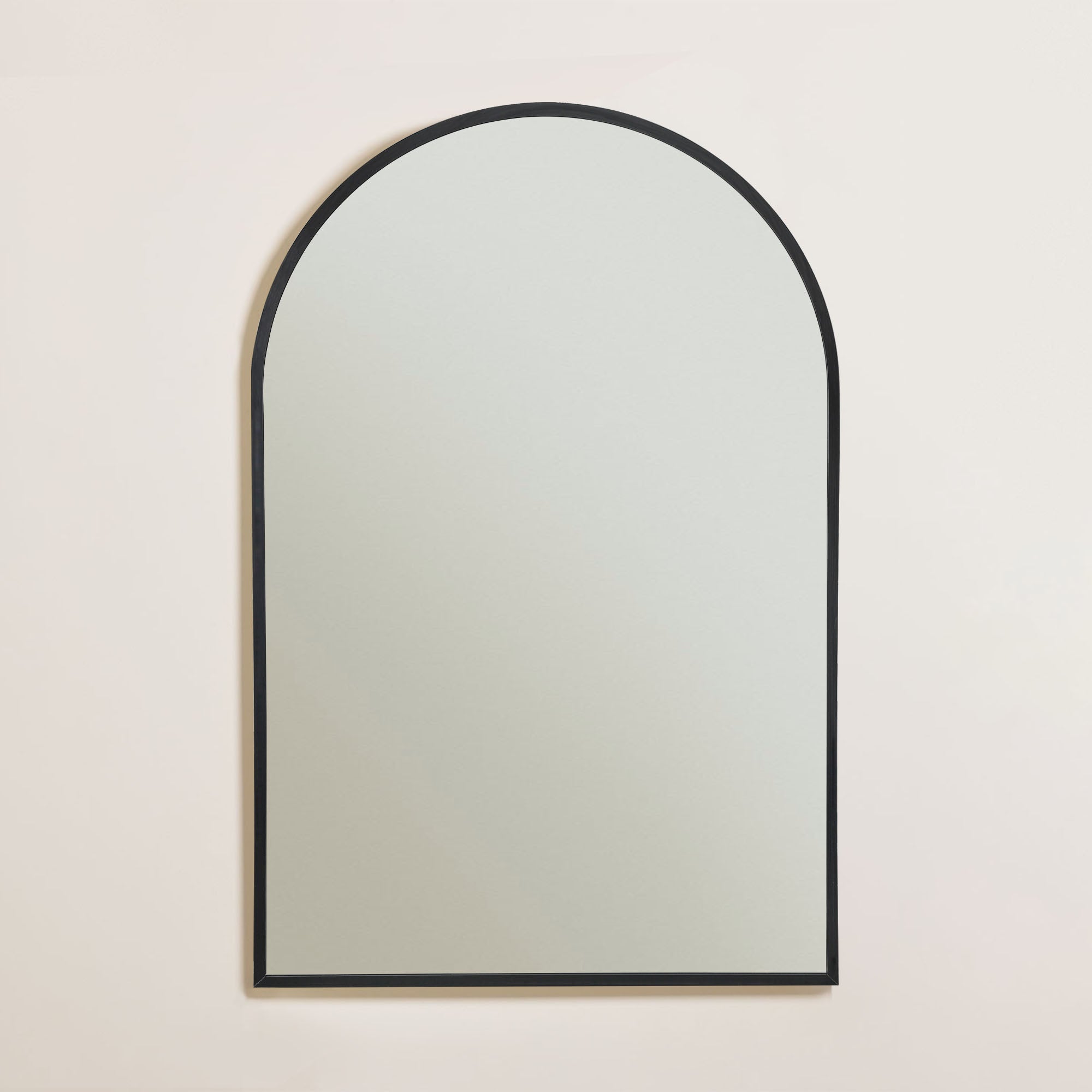 black small arch wall mirror
