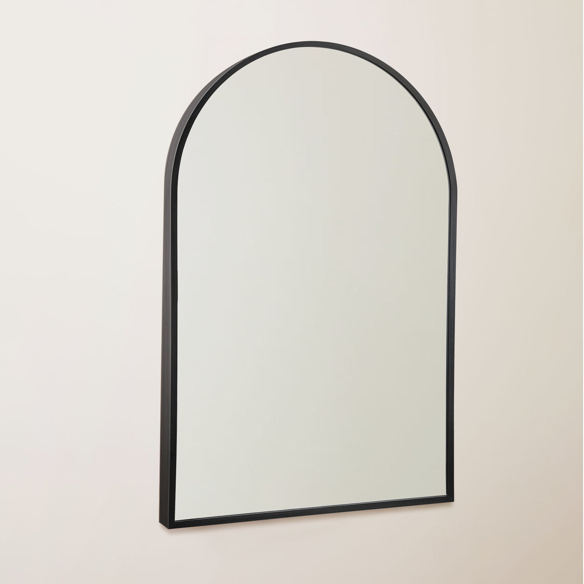 black arch wall mirror